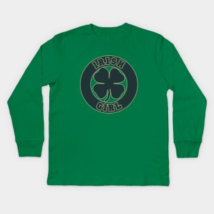 Irish Girl for St Patricks day Kids Long Sleeve T-Shirt